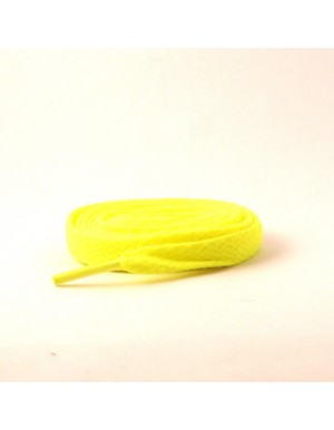 Lacets plats jaune fluo 110 cm